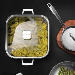 Tramontina Grano 3-ply Stainless Steel Square Roasting Pot With Lid -Tiffany & Co. Shop 62144260 Tramontina Grano 3 ply Stainless Steel Square Roasting Pot with Lid 5