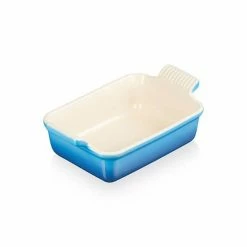 Le Creuset Marseille Blue Stoneware Small 19cm Heritage Rectangular Dish