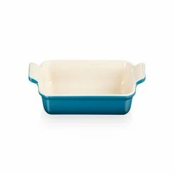 Tiffany & Co. Shop -Tiffany & Co. Shop 71102196420001 Le Creuset Stoneware Heritage Rectangular Dish 19cm Deep Teal 1
