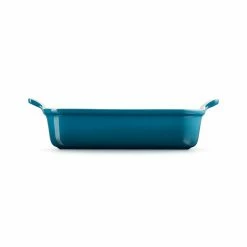 Le Creuset Deep Teal Stoneware Medium 26cm Heritage Rectangular Dish -Tiffany & Co. Shop 71102266420001 Le Creuset Stoneware Heritage Rectangular Dish 26cm Deep Teal 2