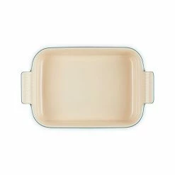 Le Creuset Deep Teal Stoneware Medium 26cm Heritage Rectangular Dish -Tiffany & Co. Shop 71102266420001 Le Creuset Stoneware Heritage Rectangular Dish 26cm Deep Teal 3