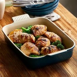 Le Creuset Deep Teal Stoneware Medium 26cm Heritage Rectangular Dish -Tiffany & Co. Shop 71102266420001 Le Creuset Stoneware Heritage Rectangular Dish 26cm Deep Teal 4