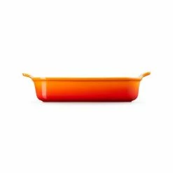 Le Creuset Volcanic Stoneware Large 32cm Heritage Rectangular Dish -Tiffany & Co. Shop 71102320900001 Le Creuset Stoneware Heritage Rectangular Dish 32cm Flame 2