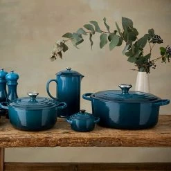 Le Creuset Deep Teal Stoneware Petite Round Casserole 6 Le Creuset Deep Teal Stoneware Petite Round Casserole -Tiffany & Co. Shop 71901106420100 Le Creuset Stoneware Deep Teal Petite Casserole 4