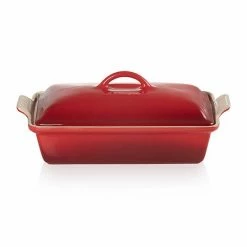 Tiffany & Co. Shop 20 Le Creuset Cerise Stoneware 33cm Heritage Rectangular Dish With Lid