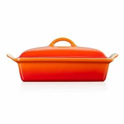 Le Creuset Volcanic Stoneware 33cm Heritage Rectangular Dish With Lid -Tiffany & Co. Shop 91001533090000 Le Creuset Heritage Cerise 33cm Rectangular Dish 2