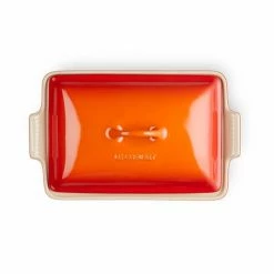 Le Creuset Volcanic Stoneware 33cm Heritage Rectangular Dish With Lid -Tiffany & Co. Shop 91001533090000 Le Creuset Heritage Cerise 33cm Rectangular Dish 3