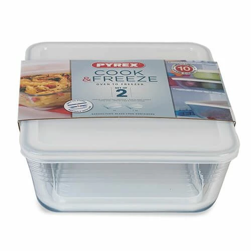 Pyrex Cook & Freeze 2 Piece Rectangular Storage Set Pyrex Cook & Freeze 2 Piece Rectangular Storage Set -Tiffany & Co. Shop 912S965 7013 Pyrex Cook and Freeze 2pc Rectangular Storage Set