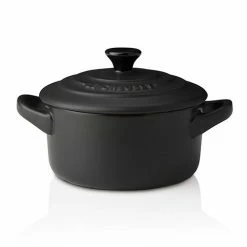 Le Creuset Satin Black Stoneware Petite Round Casserole