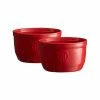 Emile Henry Burgundy No.10 Ramekin Set Of 2