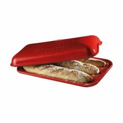 Emile Henry Burgundy Baguette Baker 39.5cm X 23cm
