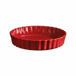 Emile Henry Burgundy Deep Tart Dish 24cm