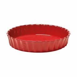 Emile Henry Burgundy Deep Tart Dish 29cm