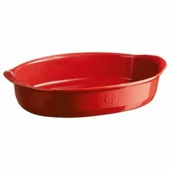 Emile Henry Burgundy Ultime Large Oval Baking Dish 41cm X 26cm