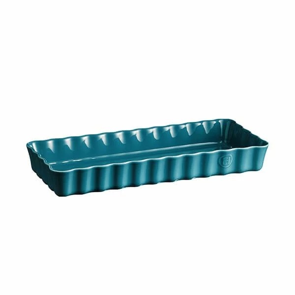 Emile Henry Mediterranean Blue Narrow Rectangular Tart Dish 36cm x 15cm Emile Henry Mediterranean Blue Narrow Rectangular Tart Dish 36cm X 15cm -Tiffany & Co. Shop EH606034 Emile Henry Mediterranean Blue Narrow Rectangular Tart Dish