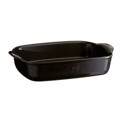 Emile Henry Charcoal Ultime Rectangular Baking Dish 36.5cm X 23.5cm