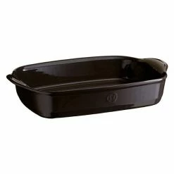 Emile Henry Charcoal Ultime Rectangular Baking Dish 42.5cm X 28cm