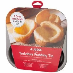 Judge Bakeware 4 Cup Yorkshire Pudding Tin -Tiffany & Co. Shop JB16 Judge Bakeware Yorkshire Pudding Tin 4 cup 10x1 5cm 2