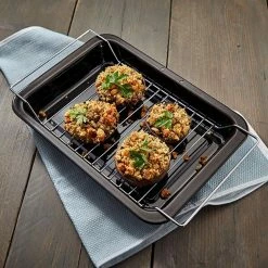 Judge Ovenware Enamel Grill Tray With Rack -Tiffany & Co. Shop JS30 Judge Ovenware 39x25x5cm Grill Tray With Rack Enamel Granite 2
