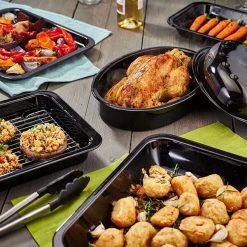 Judge Ovenware Enamel Grill Tray With Rack -Tiffany & Co. Shop JS30 Judge Ovenware 39x25x5cm Grill Tray With Rack Enamel Granite 3