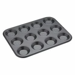 MasterClass KitchenCraft Master Class Crusty Bake 12 Hole Shallow Baking Pan