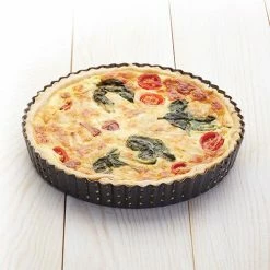 MasterClass KitchenCraft Master Class Crusty Bake Fluted Round 25cm Quiche Tin -Tiffany & Co. Shop KCMCCB33 KitchenCraft Crusty Bake Quiche Tin 25cm 1