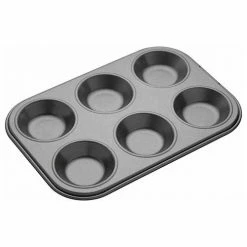 MasterClass Master Class Non-Stick Six Hole Shallow Baking Pan 24 X 16cm