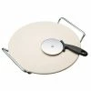 World Of Flavours Italian Pizza Stone Set With 33cm Stone, Stand And Pizza Cutter -Tiffany & Co. Shop KCPIZSTONE World Of Flavours Pizza Stone Set