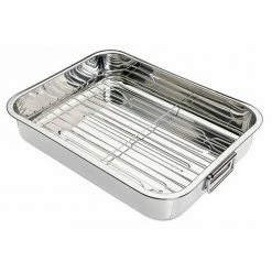 KitchenCraft Stainless Steel 37cm Roasting Pan