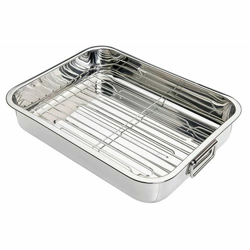 KitchenCraft Stainless Steel 37cm Roasting Pan KitchenCraft Stainless Steel 37cm Roasting Pan -Tiffany & Co. Shop KCRNR35 KitchenCraft Stainless Steel 38cm Roasting Pan 1