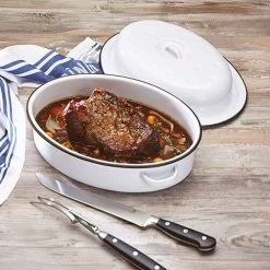 Tiffany & Co. Shop -Tiffany & Co. Shop LNENROAST30 Living Nostalgia Enamel 30cm Oval Roaster 1