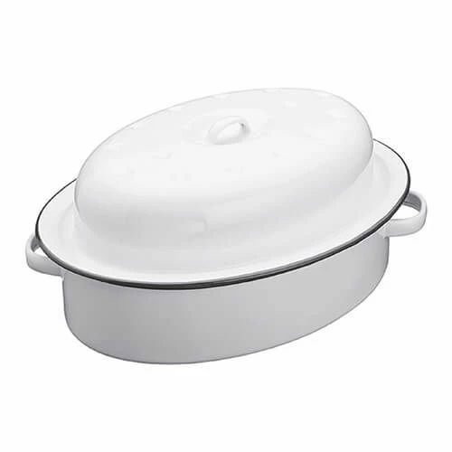 Living Nostalgia Enamel 30cm Oval Roaster with Lid Living Nostalgia Enamel 30cm Oval Roaster With Lid -Tiffany & Co. Shop LNENROAST30 Living Nostalgia Enamel 30cm Oval Roaster