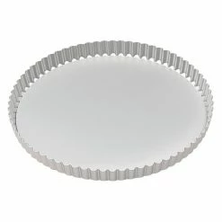 Mermaid By Samuel Groves Silver Anodised 11" Fluted Flan