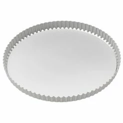 Mermaid By Samuel Groves Silver Anodised 12" Fluted Flan