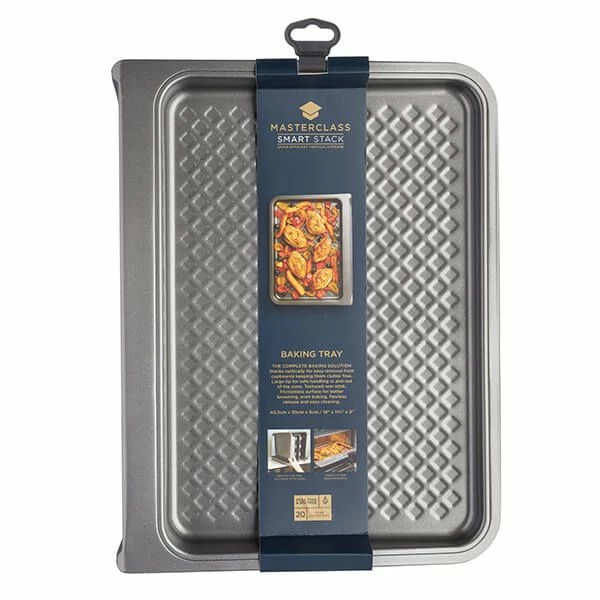 MasterClass Smart Stack Non-Stick 40.5cm x 31cm Baking Tray MasterClass Smart Stack Non-Stick 40.5cm X 31cm Baking Tray -Tiffany & Co. Shop MCVSB01 MasterClass VSB Baking Tray Non Stick 3
