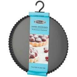 Stellar Hard Anodised 11" Fluted Flan Tin Loose Base 4 Stellar Hard Anodised 11" Fluted Flan Tin Loose Base -Tiffany & Co. Shop SHA40 Stellar Hard Anodised 11Inch Fluted Flan Tin Loose Base 2
