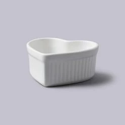 W.M.Bartleet & Sons 9cm Heart Shaped Ramekin White